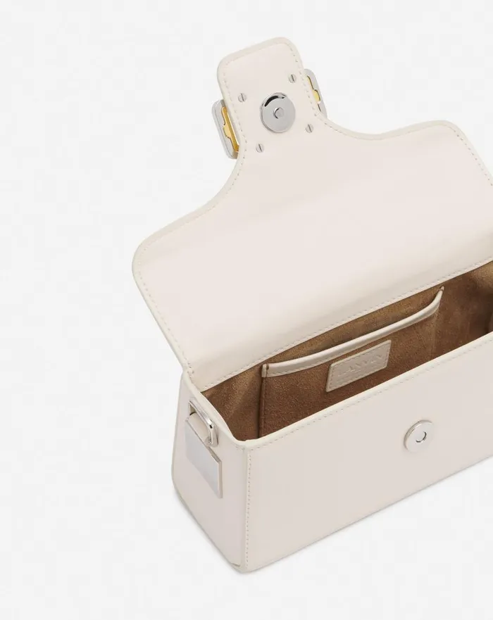 Women Mini Bags and Clutches Lanvin Nano Pencil Cat Leather Bag Chalk
