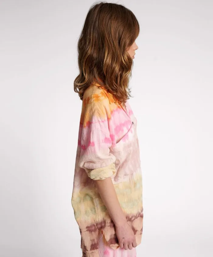 Women MIRAGE HAND DYED MUSLIN LONGLINE SHIRT One Teaspoon Shirts Women MIRAGE HAND DYED MUSLIN LONGLINE SHIRT One Teaspoon Shirts