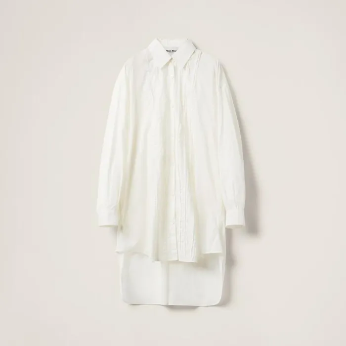 Women Miu Miu Dresses Batiste Dress Ivory