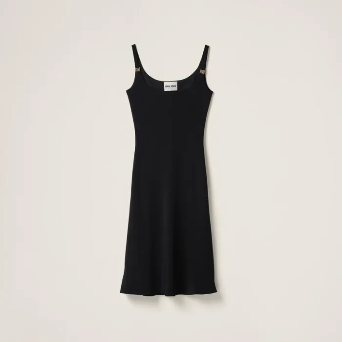 Women Miu Miu Dresses Cady Dress Black
