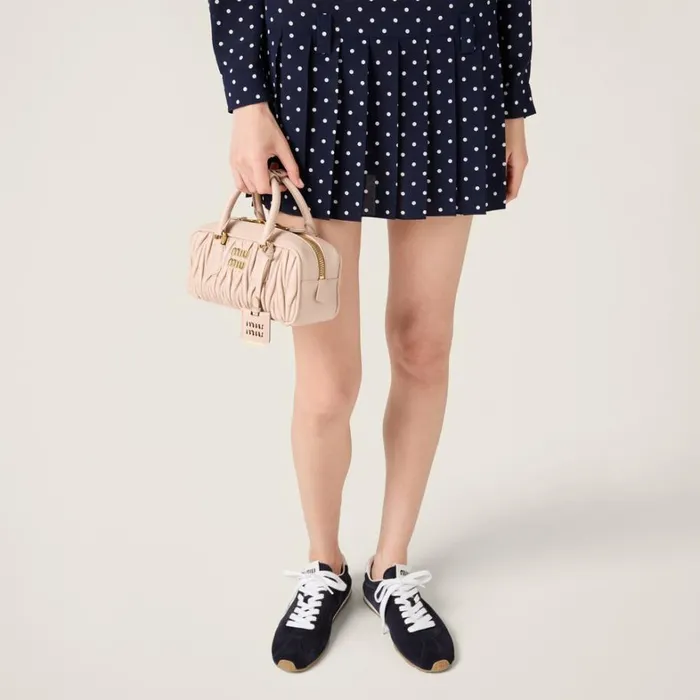 Women Miu Miu Dresses Printed Crepe De Chine Dress Blueivory Women Miu Miu Dresses Printed Crepe De Chine Dress Blueivory