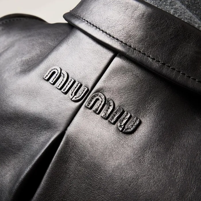 Women Miu Miu Leather Doublebreasted Leather Jacket Black Women Miu Miu Leather Doublebreasted Leather Jacket Black