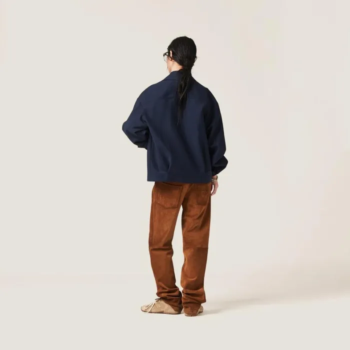 Women Miu Miu Leather Suede Pants Cinnamon Women Miu Miu Leather Suede Pants Cinnamon