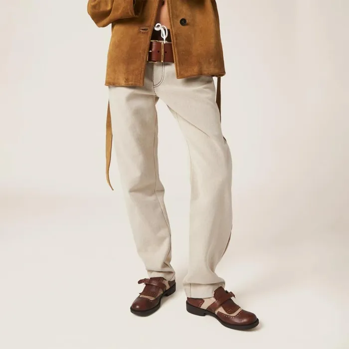 Women Miu Miu Loafers And LaceUps Church039s X Miu Miu Shanghai Leather And Linen Shoes Walnut Brown Cord Women Miu Miu Loafers And LaceUps Church039s X Miu Miu Shanghai Leather And Linen Shoes Walnut Brown Cord