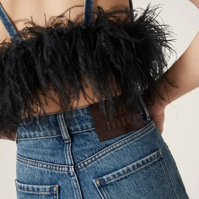 Women Miu Miu Pants And Shorts Denim Jeans Blueblack Women Miu Miu Pants And Shorts Denim Jeans Blueblack