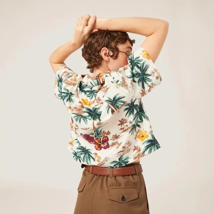 Women Miu Miu Pants And Shorts Gabardine Pants Cork Beige Women Miu Miu Pants And Shorts Gabardine Pants Cork Beige