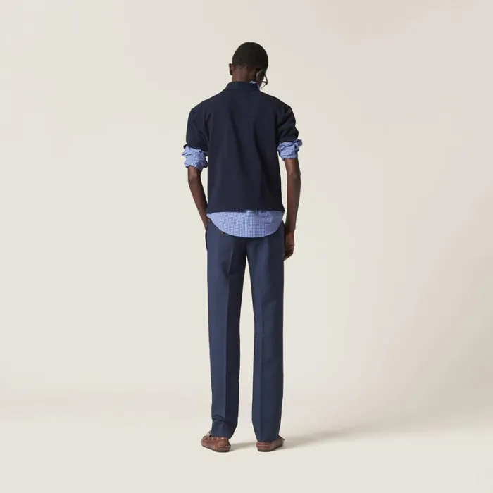 Women Miu Miu Pants And Shorts Mohair Pants Navy Women Miu Miu Pants And Shorts Mohair Pants Navy