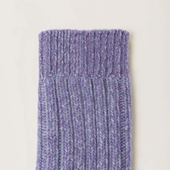 Women Miu Miu Scarves And Socks Wool And Cashmere Socks Wisteria Women Miu Miu Scarves And Socks Wool And Cashmere Socks Wisteria