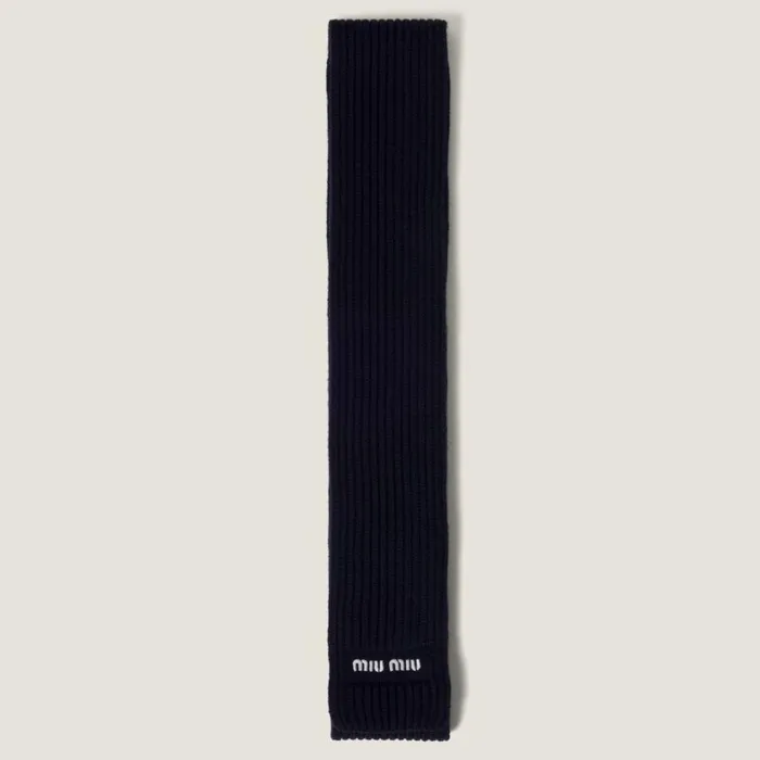 Women Miu Miu Scarves And Socks Wool Scarf Bluewhite