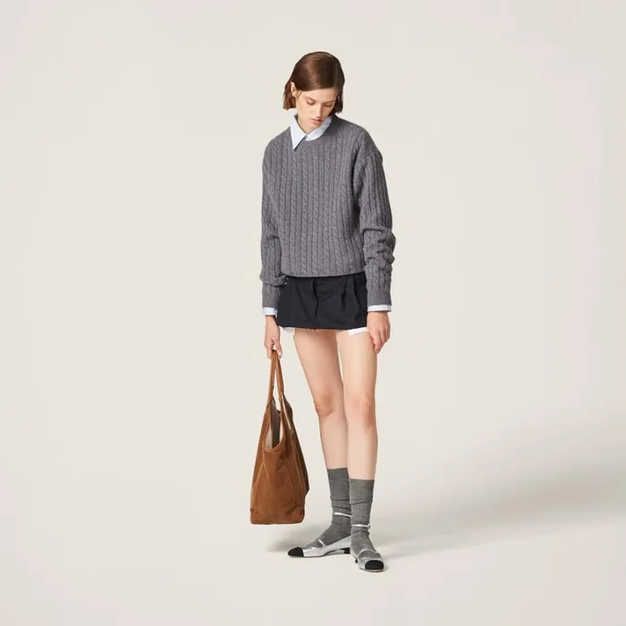 Women Miu Miu Skirts Pleated Pinstripe Miniskirt Navy Women Miu Miu Skirts Pleated Pinstripe Miniskirt Navy