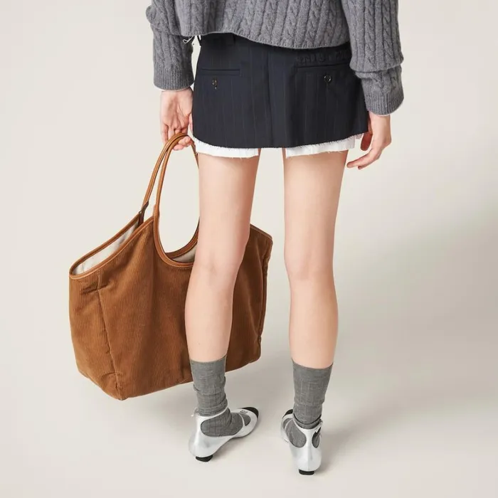 Women Miu Miu Skirts Pleated Pinstripe Miniskirt Navy Women Miu Miu Skirts Pleated Pinstripe Miniskirt Navy