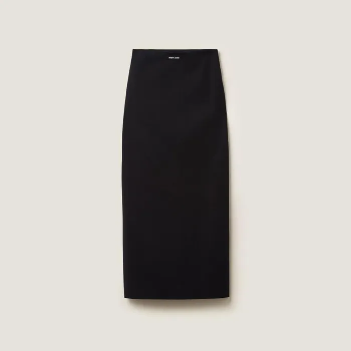 Women Miu Miu Skirts Stretch Jersey Skirt Black