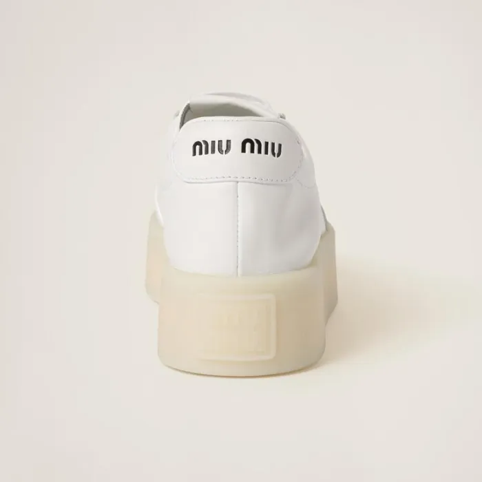 Women Miu Miu Sneakers Leather Sneakers White Women Miu Miu Sneakers Leather Sneakers White