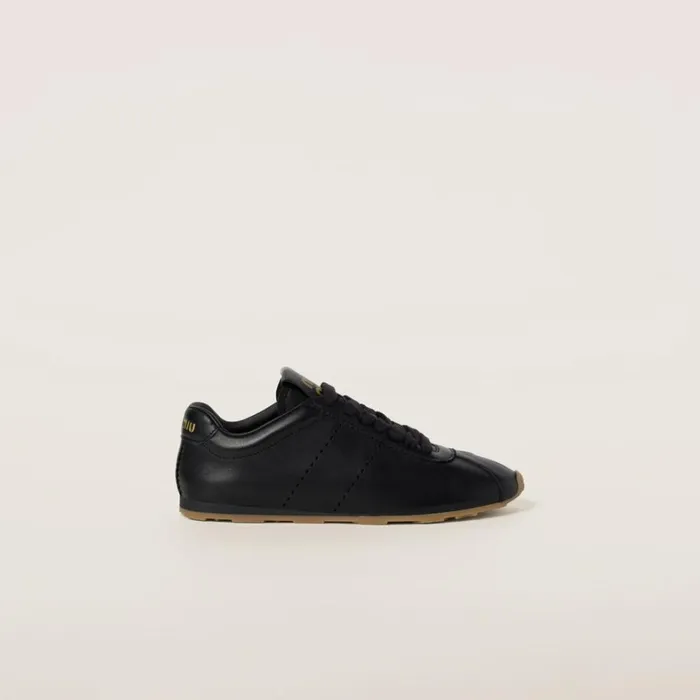 Women Miu Miu Sneakers Nappa Leather Sneakers Black Women Miu Miu Sneakers Nappa Leather Sneakers Black