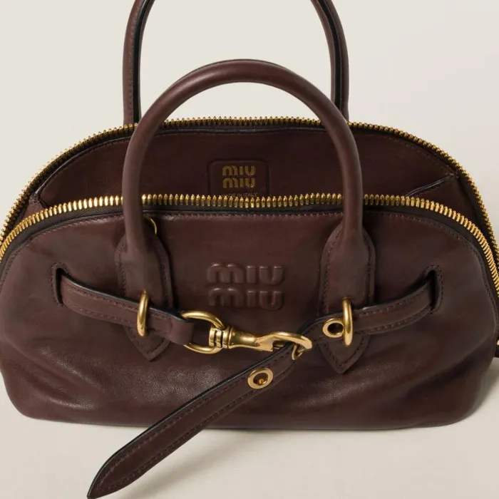 Women Miu Miu Top Handles Aventure Nappa Leather Tophandle Bag Briarwood Women Miu Miu Top Handles Aventure Nappa Leather Tophandle Bag Briarwood