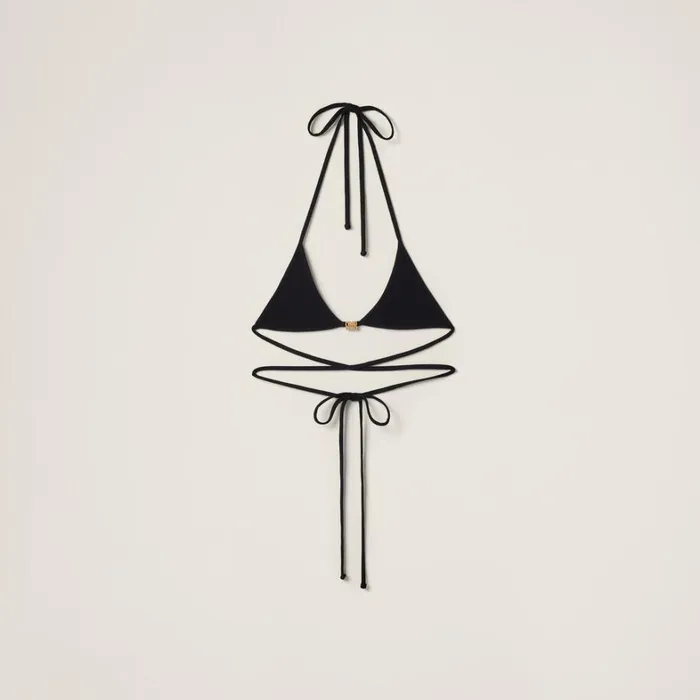 Women Miu Miu Underwear And Beachwear Viscose Bra Black