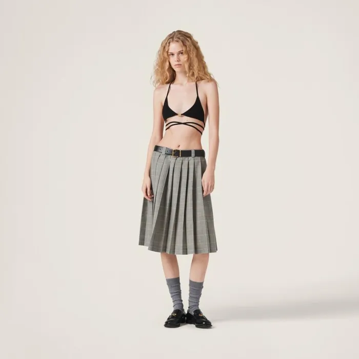 Women Miu Miu Underwear And Beachwear Viscose Bra Black Women Miu Miu Underwear And Beachwear Viscose Bra Black