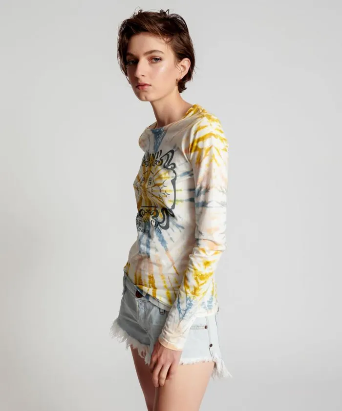 Women MOBLACK MIND FREQUENCIES FITTED FERN LONGSLEEVE TE One Teaspoon Basic Tees Women MOBLACK MIND FREQUENCIES FITTED FERN LONGSLEEVE TE One Teaspoon Basic Tees