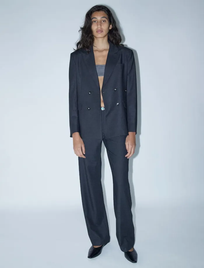 Women Muir Dark Grey Paloma Wool Trousers