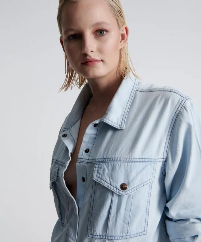 Women MYSTIC IMPRESSED DENIM SHIRT One Teaspoon Denim Tops Women MYSTIC IMPRESSED DENIM SHIRT One Teaspoon Denim Tops
