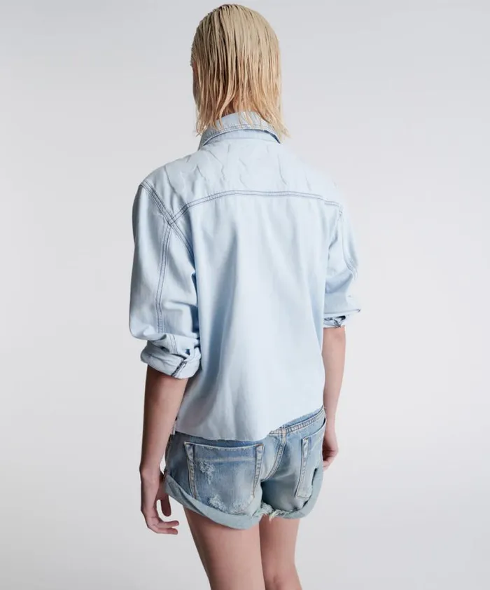 Women MYSTIC IMPRESSED DENIM SHIRT One Teaspoon Denim Tops Women MYSTIC IMPRESSED DENIM SHIRT One Teaspoon Denim Tops