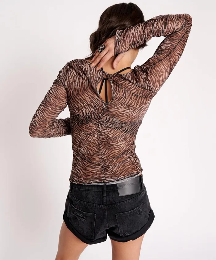 Women NIGHT FEVER MESH LONGSLEEVE TOP One Teaspoon Tops Women NIGHT FEVER MESH LONGSLEEVE TOP One Teaspoon Tops