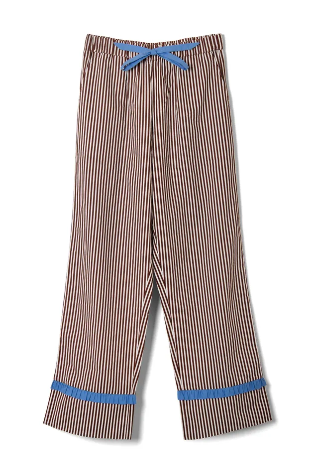 Women Nightwear Damson Madder Antonella Choc Stripe Pj Set 8211 Cotton Poplin Women Nightwear Damson Madder Antonella Choc Stripe Pj Set 8211 Cotton Poplin