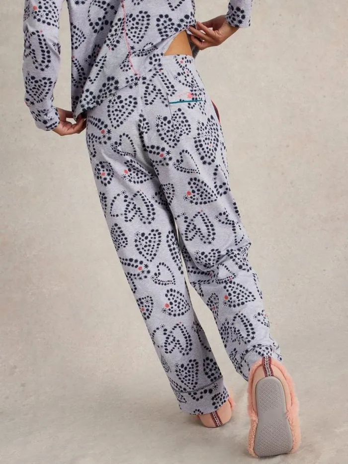 Women Nightwear White Stuff Fern Jersey PJ Bottom Grey Print Women Nightwear White Stuff Fern Jersey PJ Bottom Grey Print