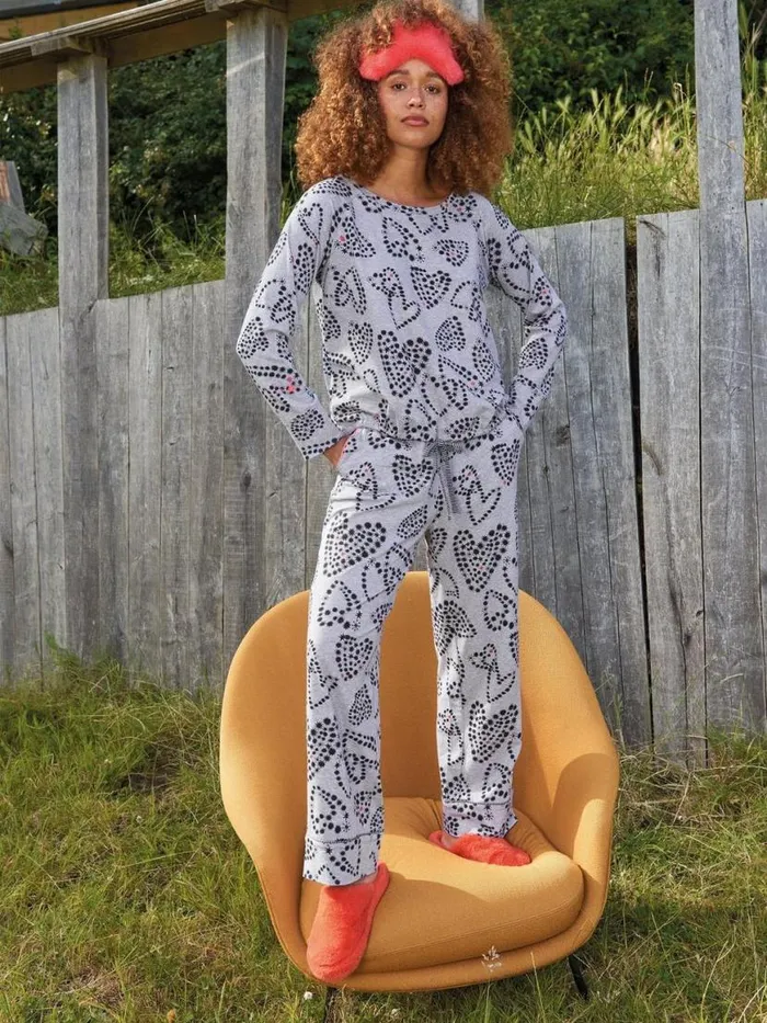 Women Nightwear White Stuff Fern Jersey PJ Bottom Grey Print Women Nightwear White Stuff Fern Jersey PJ Bottom Grey Print
