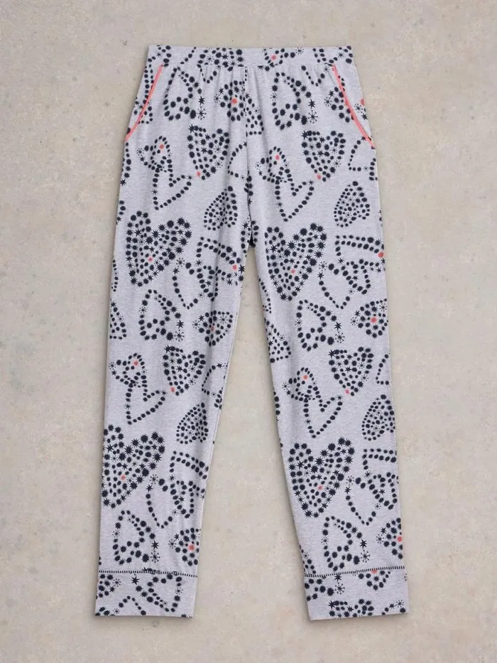 Women Nightwear White Stuff Fern Jersey PJ Bottom Grey Print Women Nightwear White Stuff Fern Jersey PJ Bottom Grey Print