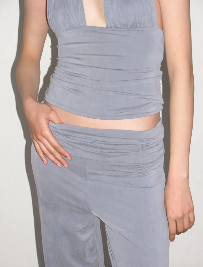 Women Octubre Grey Paloma Wool Trousers