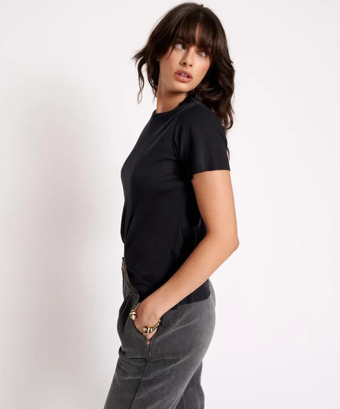 Women ONE TEASPOON CLASSIC CREW NECK TEE One Teaspoon Tees and Tanks Women ONE TEASPOON CLASSIC CREW NECK TEE One Teaspoon Tees and Tanks