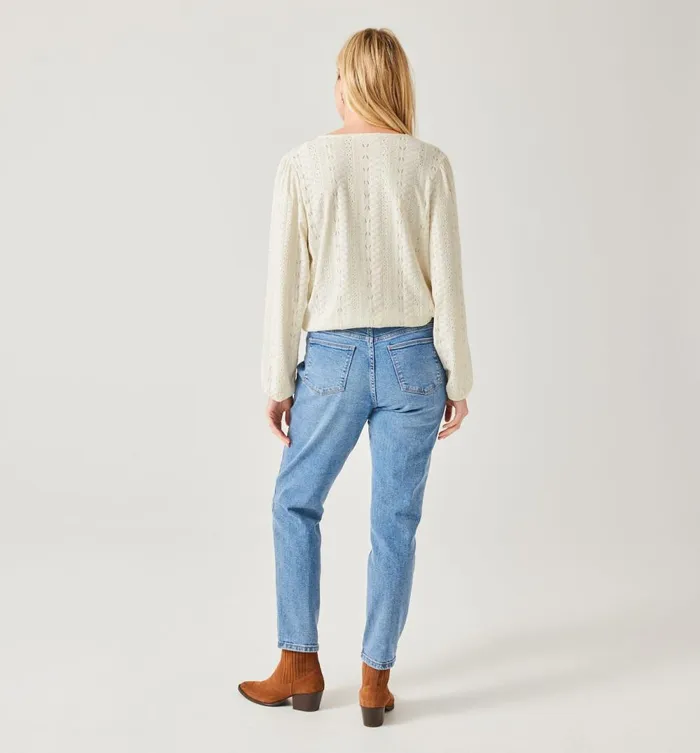 Women Openwork VNeck Cardie Top 8211 Ecru Promod Tops Women Openwork VNeck Cardie Top 8211 Ecru Promod Tops