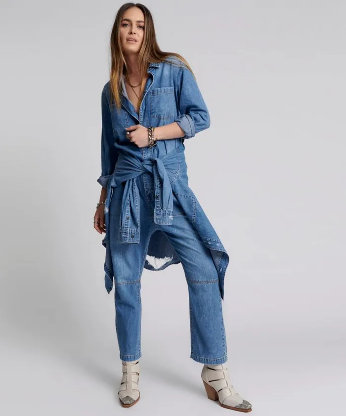 Women PACIFICA PARADISE UTILITY JUMPSUIT One Teaspoon Denim Jumpsuits