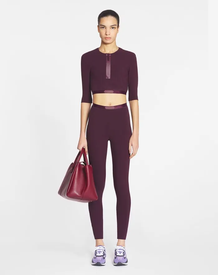 Women Pants Lanvin Sportswear Leggings Burgundy Women Pants Lanvin Sportswear Leggings Burgundy