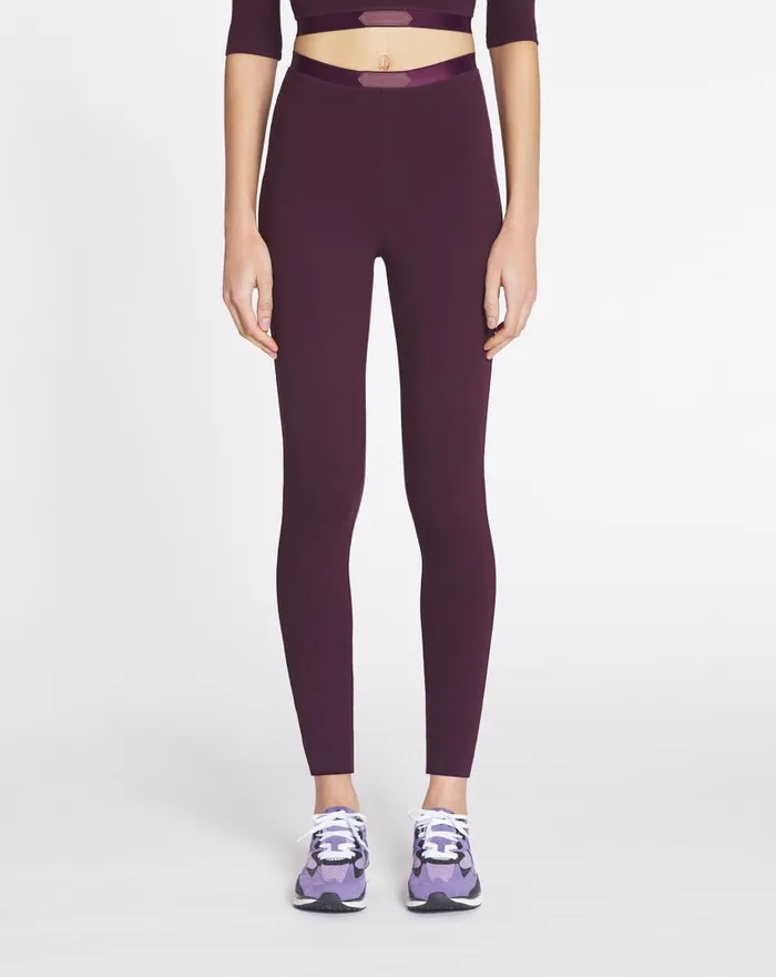Women Pants Lanvin Sportswear Leggings Burgundy Women Pants Lanvin Sportswear Leggings Burgundy