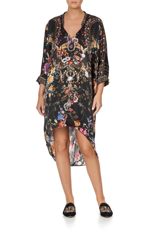 Women Party Dresses Camilla VNeck Dress With Draped Back Blushing Manor