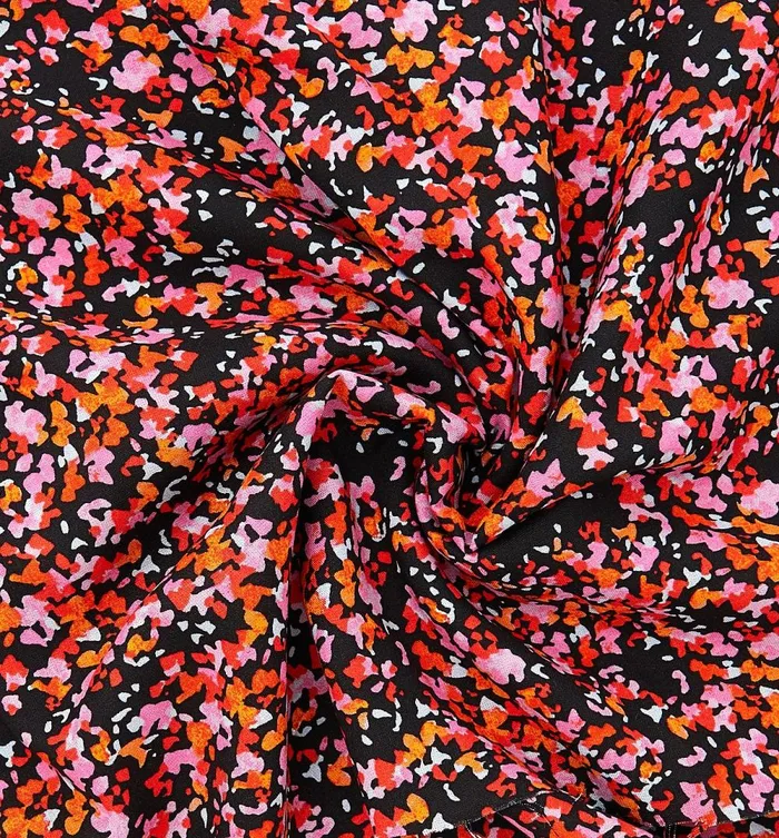 Women Pattern Viscose 2m Fabric Cut 8211 Black Print Promod Fabric Cuts And Patterns