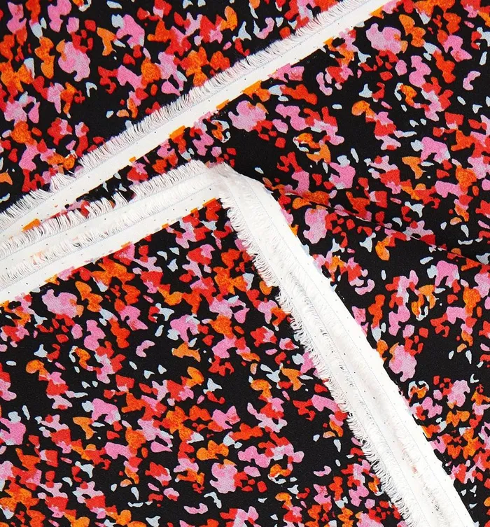 Women Pattern Viscose 3m Fabric Cut 8211 Black Print Promod Fabric Cuts And Patterns