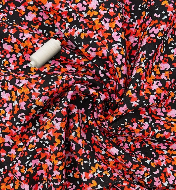 Women Pattern Viscose 3m Fabric Cut 8211 Black Print Promod Fabric Cuts And Patterns