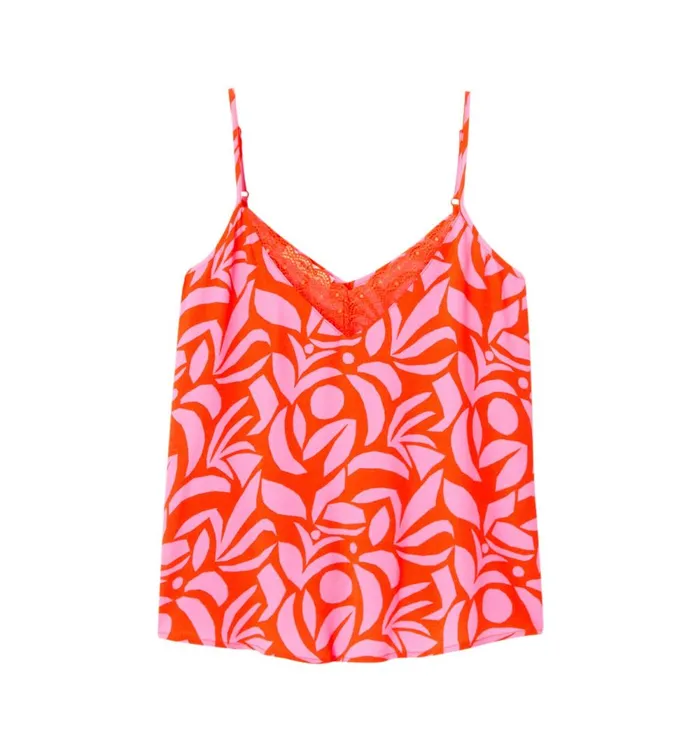 Women Patterned Strappy Top 8211 Coral Prints Promod Tops Women Patterned Strappy Top 8211 Coral Prints Promod Tops