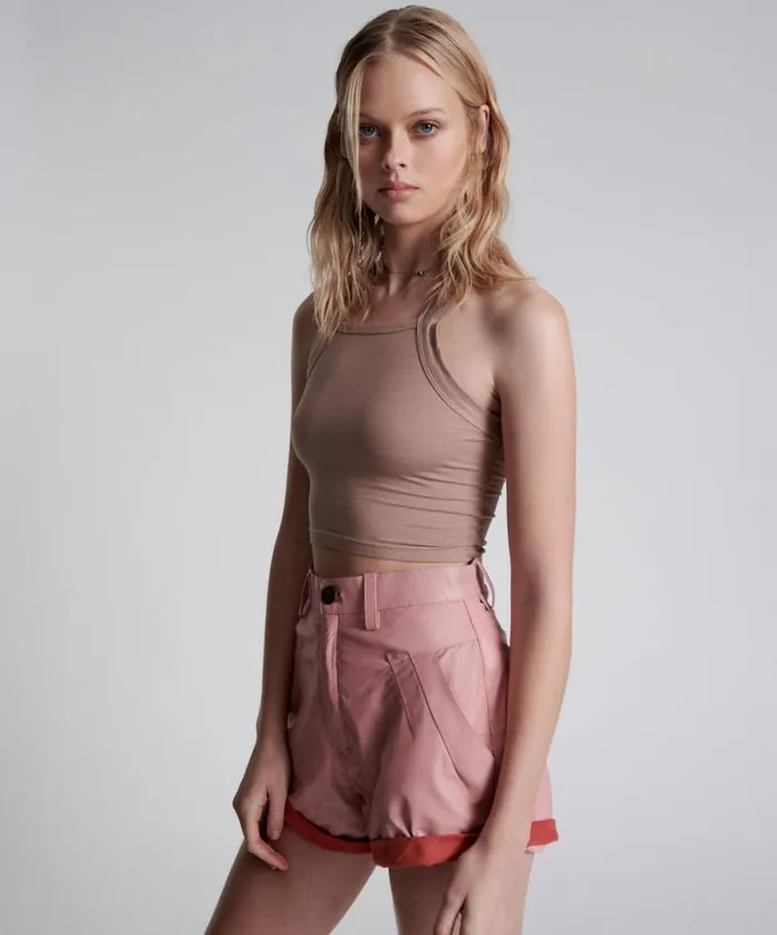 Women PINK LEATHER STREETWALKER SHORTS One Teaspoon Leather Women PINK LEATHER STREETWALKER SHORTS One Teaspoon Leather