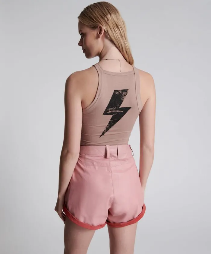 Women PINK LEATHER STREETWALKER SHORTS One Teaspoon Leather Women PINK LEATHER STREETWALKER SHORTS One Teaspoon Leather