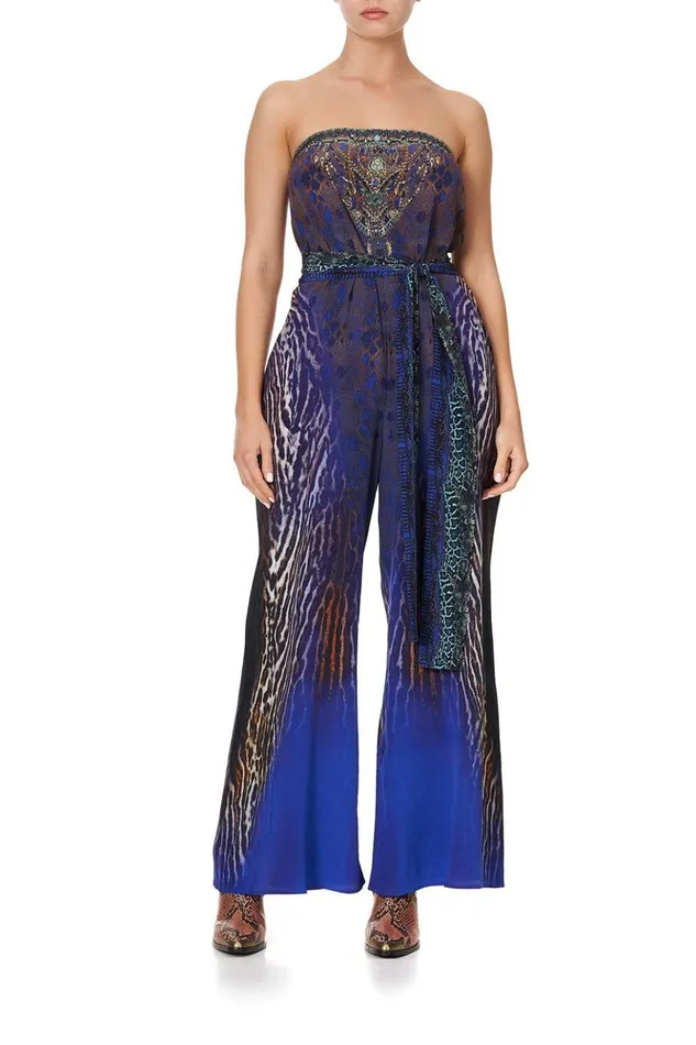 Women Playsuits and Jumpsuits Camilla Tie Waist Strapless Jumpsuit Komodo Queen
