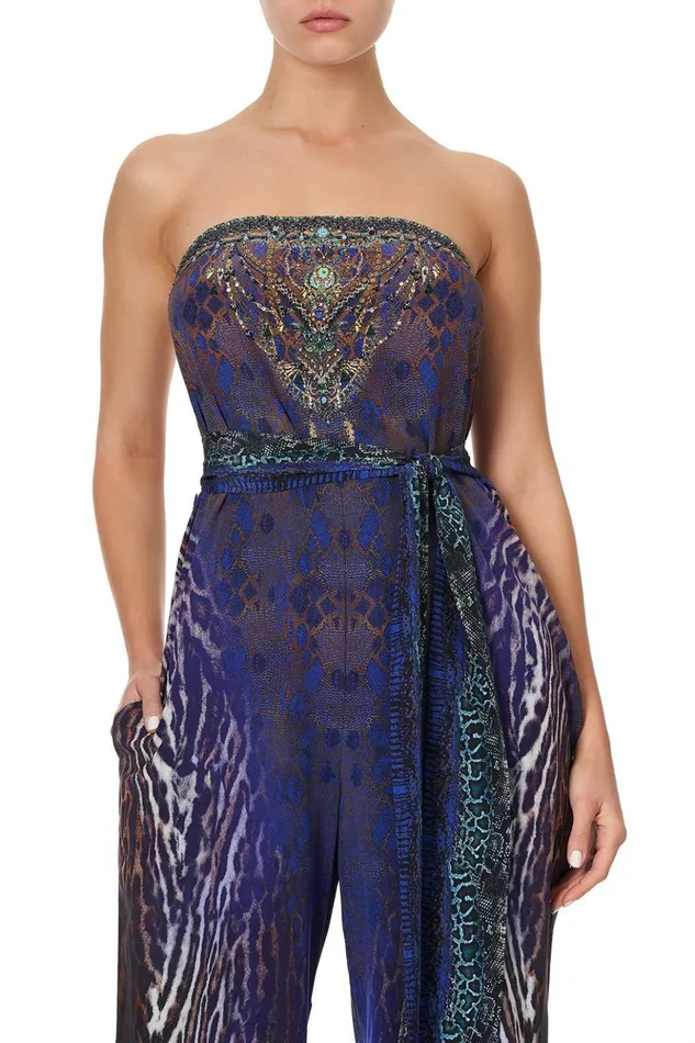 Women Playsuits and Jumpsuits Camilla Tie Waist Strapless Jumpsuit Komodo Queen