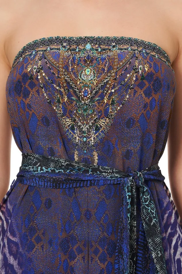 Women Playsuits and Jumpsuits Camilla Tie Waist Strapless Jumpsuit Komodo Queen