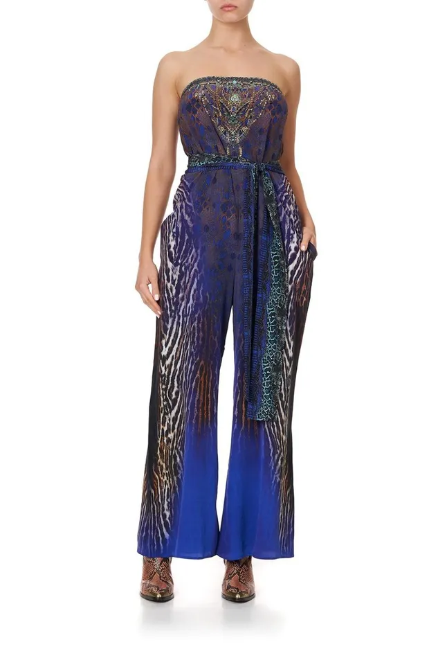 Women Playsuits and Jumpsuits Camilla Tie Waist Strapless Jumpsuit Komodo Queen