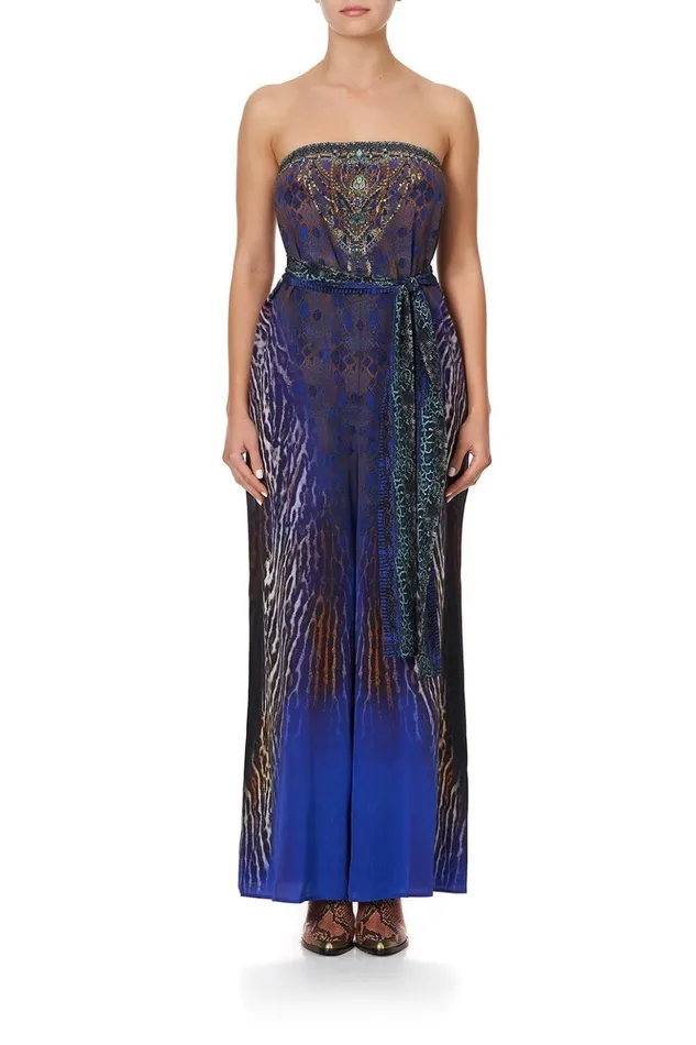 Women Playsuits and Jumpsuits Camilla Tie Waist Strapless Jumpsuit Komodo Queen