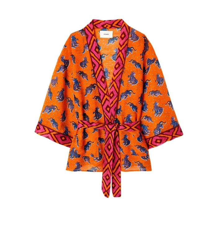 Women Promod Excusive Kimono 8211 Orange Print Promod Jackets