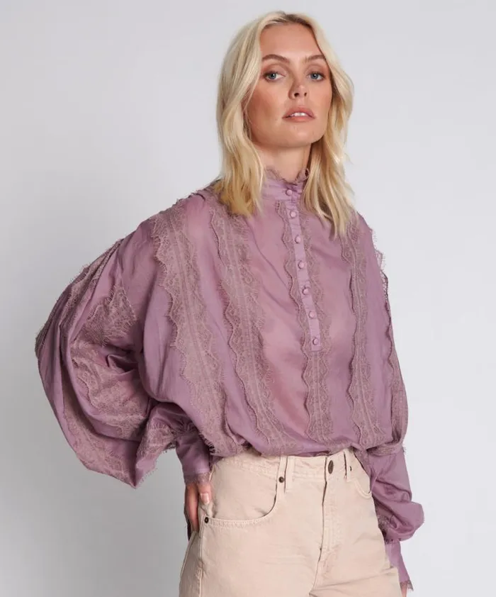 Women PURPLE SMOKE ETERNAL SPIRIT TOP One Teaspoon Tops